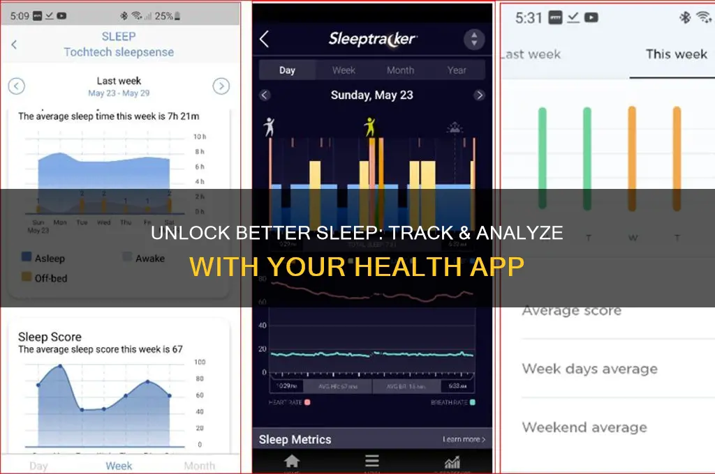how to get sleep analysis on health app