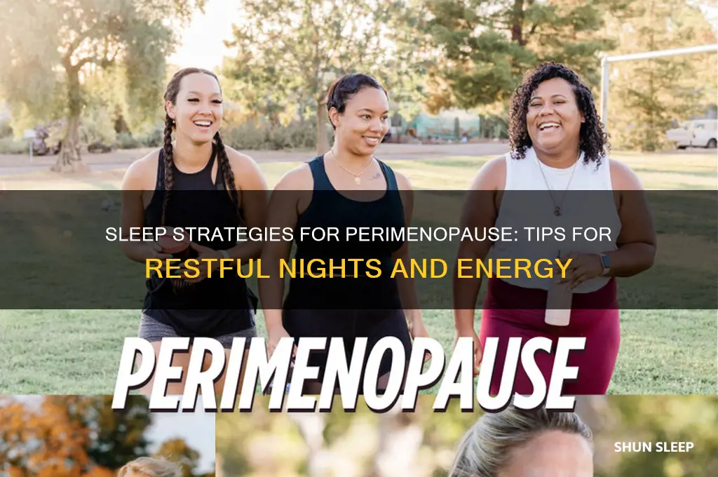 how to get sleep during perimenopause
