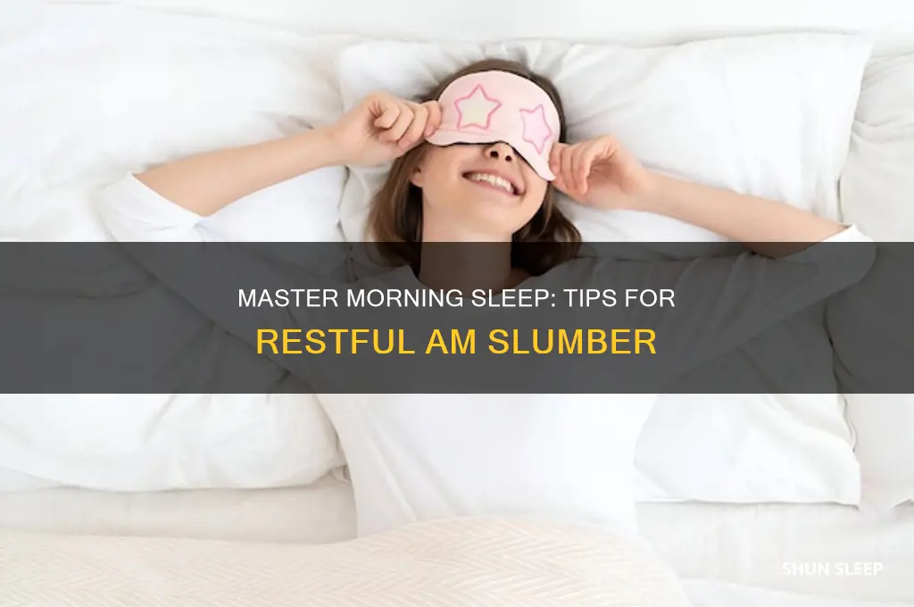 how to get sleep in the morning