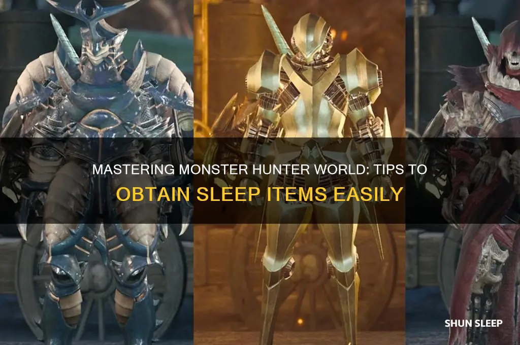 how to get sleep items in mhw