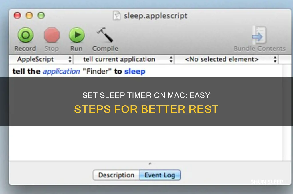 how to get sleep timer on mac