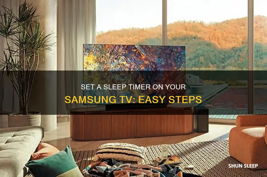 how to get sleep timer on samsung tv