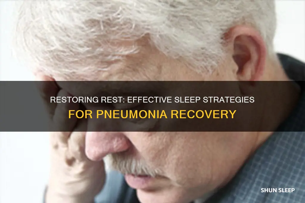 how to get sleep when you have pneumonia