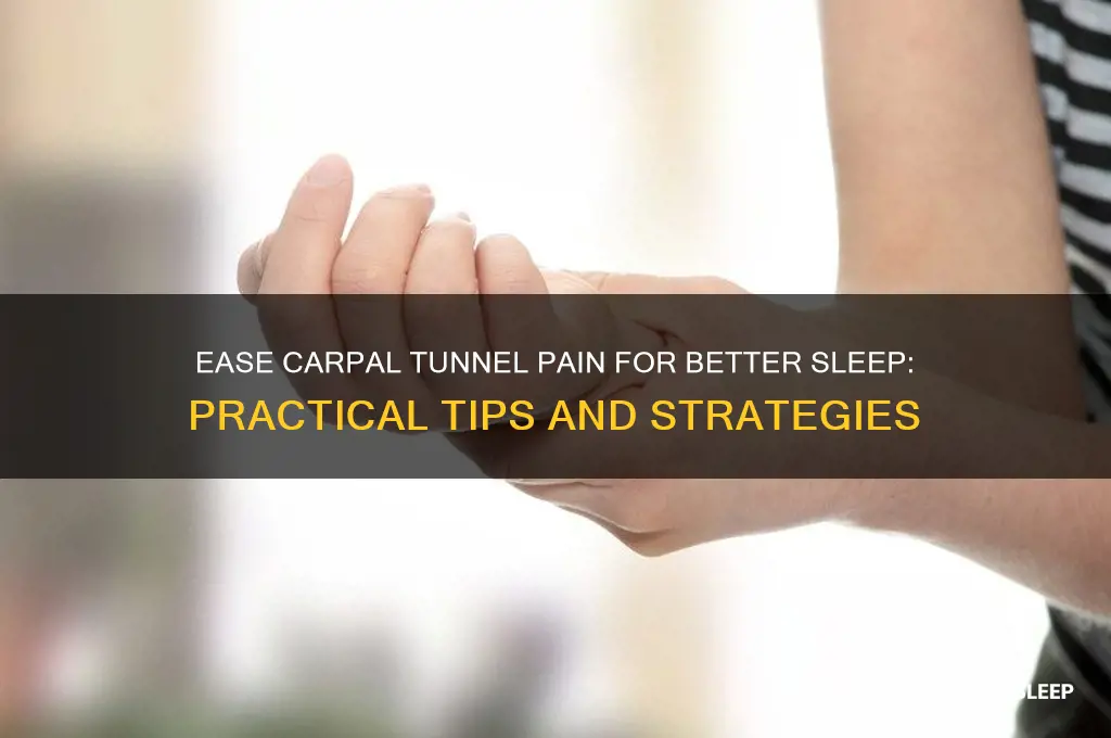 how to get sleep with carpal tunnel