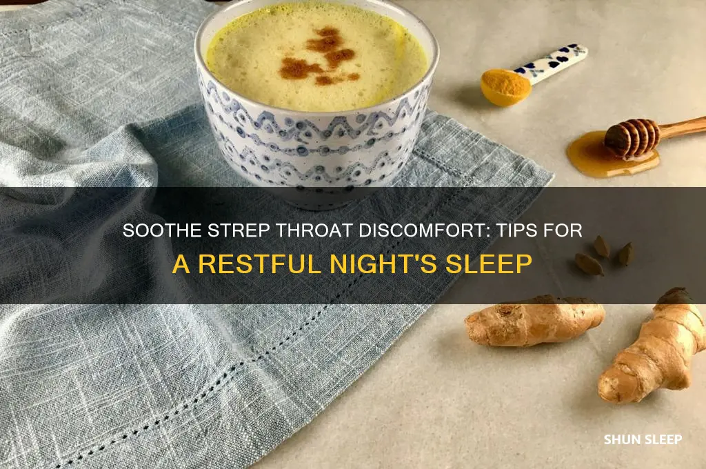how to get sleep with strep throat