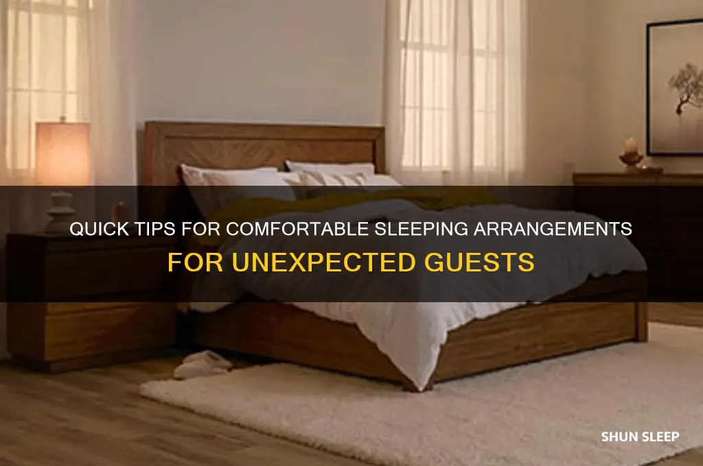 how to get sleeping arrangement for sudden visitors
