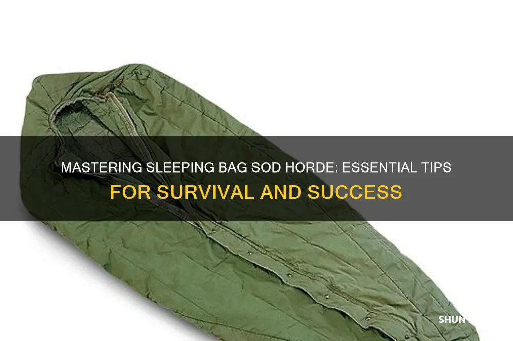 how to get sleeping bag sod horde