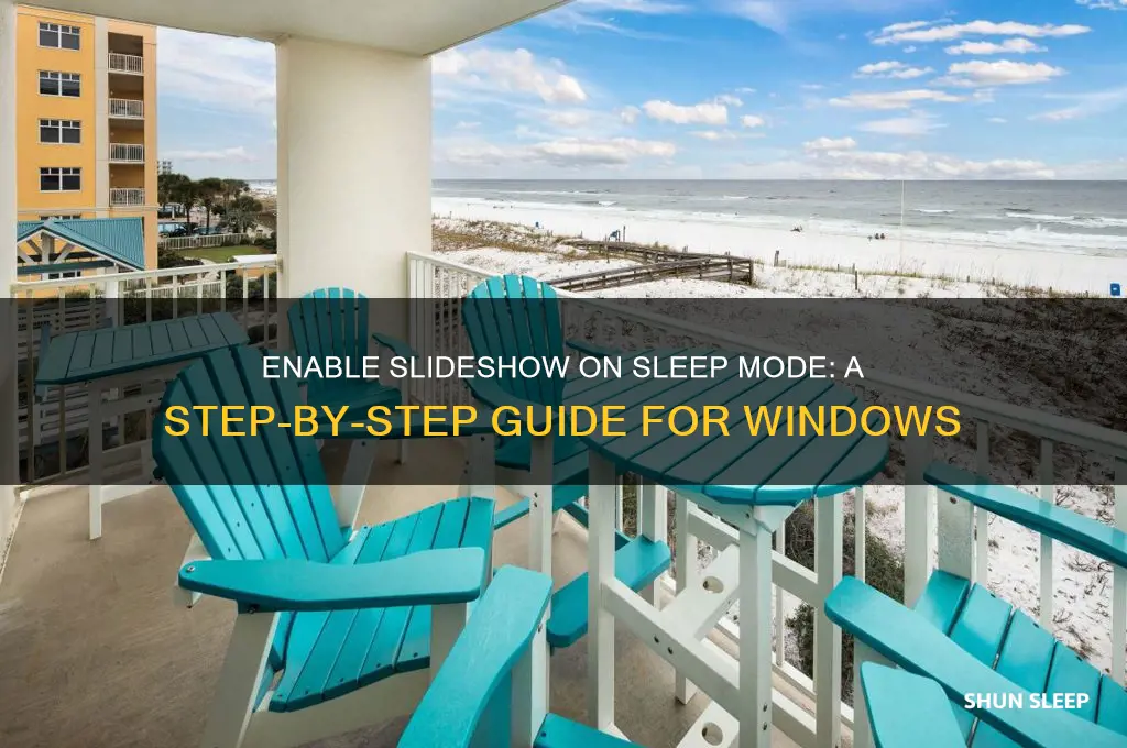 how to get slideshow when computer goes to sleep