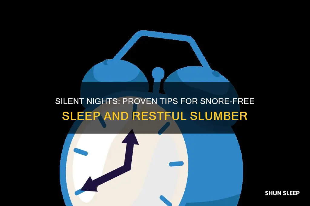 how to get snore free sleep