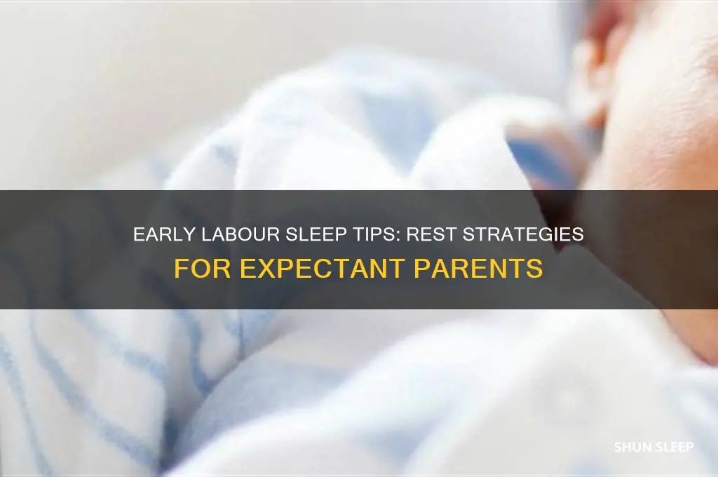 how to get some sleep in early labour