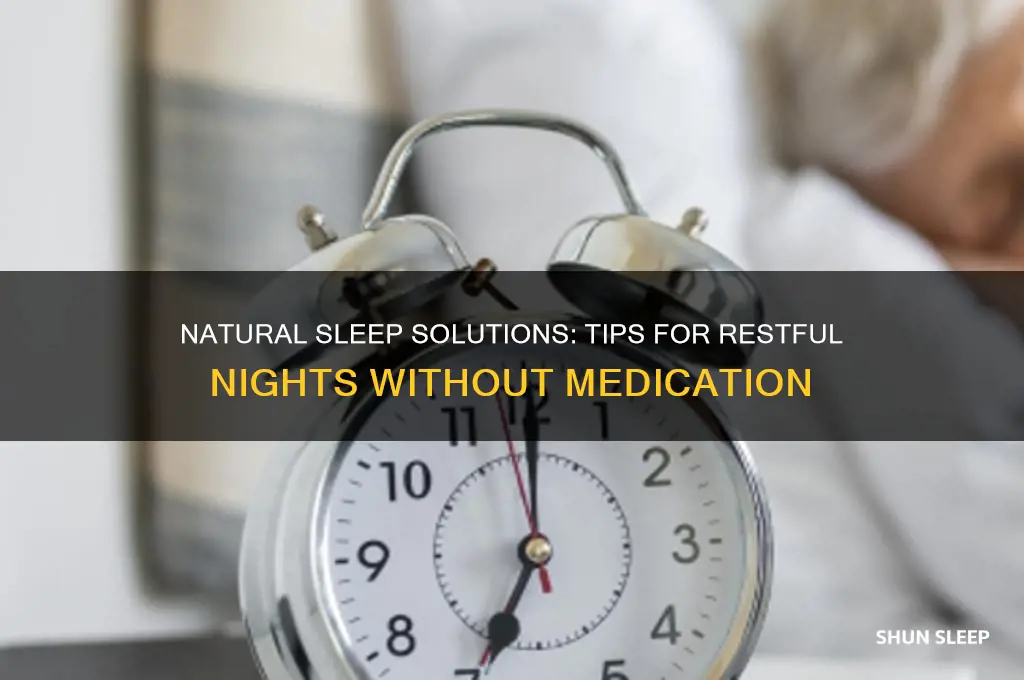 how to get some sleep without pills
