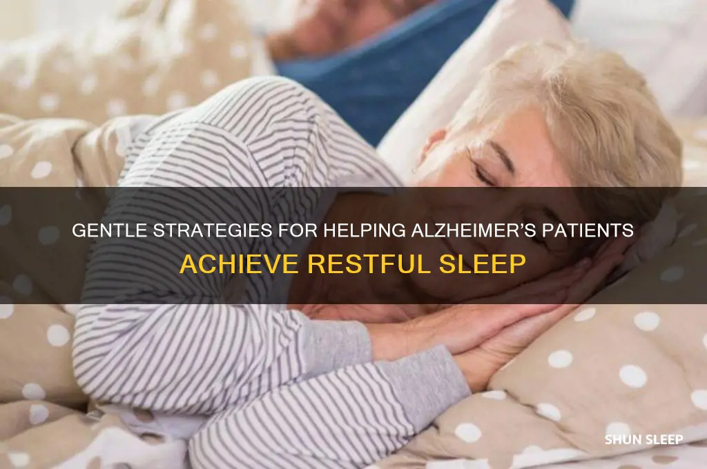 how to get someone to go to sleep with alzeimers