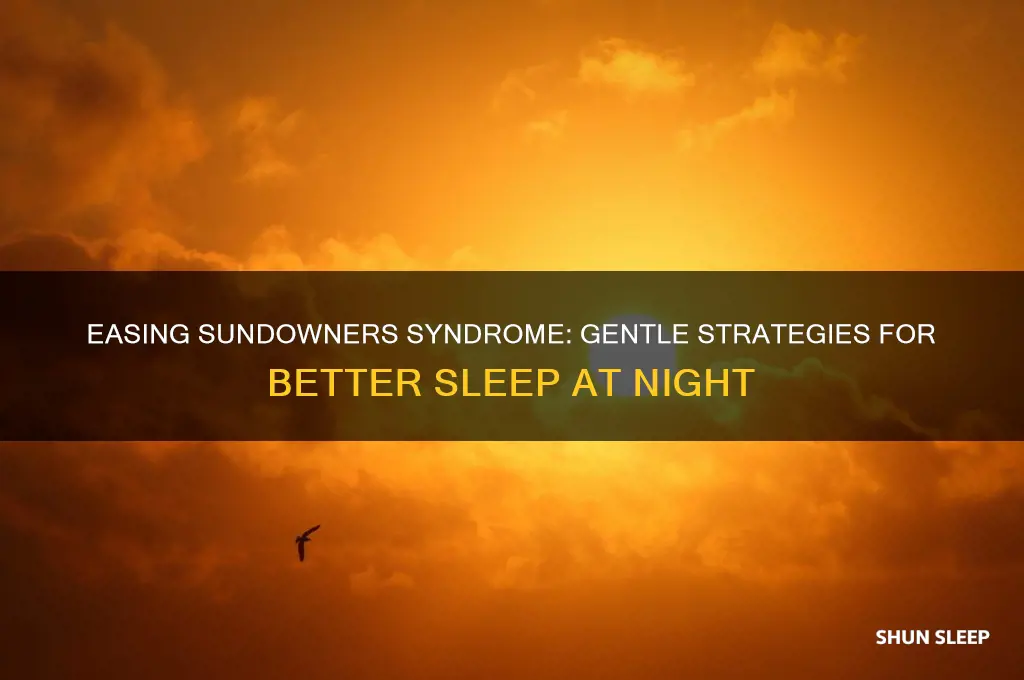 how to get someone with sundowners to sleep