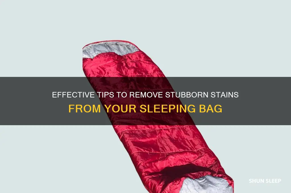 how to get stains out of sleeping bag