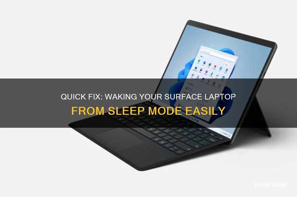how to get surface laptop out of sleep mode