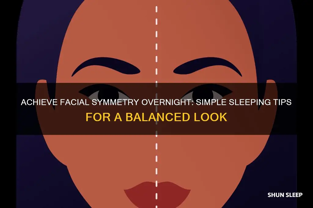 how to get symmetrical face while sleeping