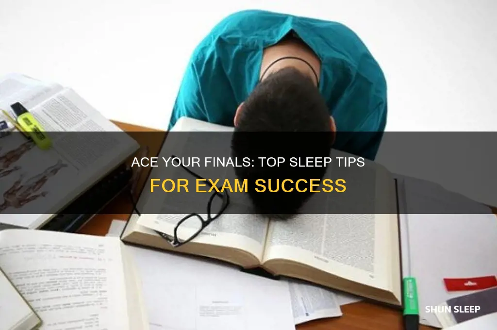 how to get the best sleep before a final exam