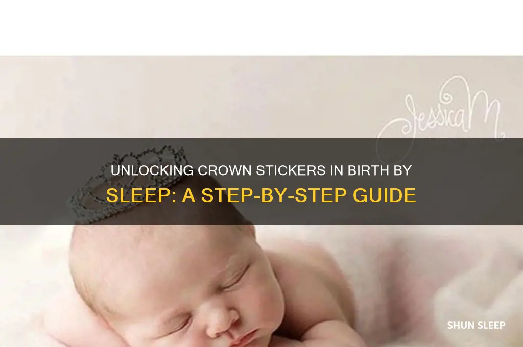 how to get the crown stickers in birth by sleep