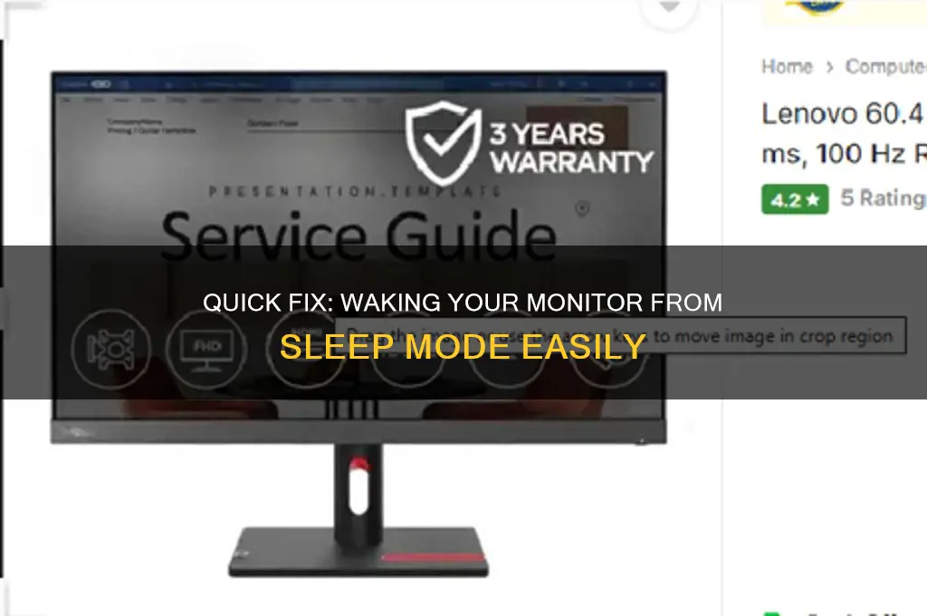how to get the monitor out of sleep mode