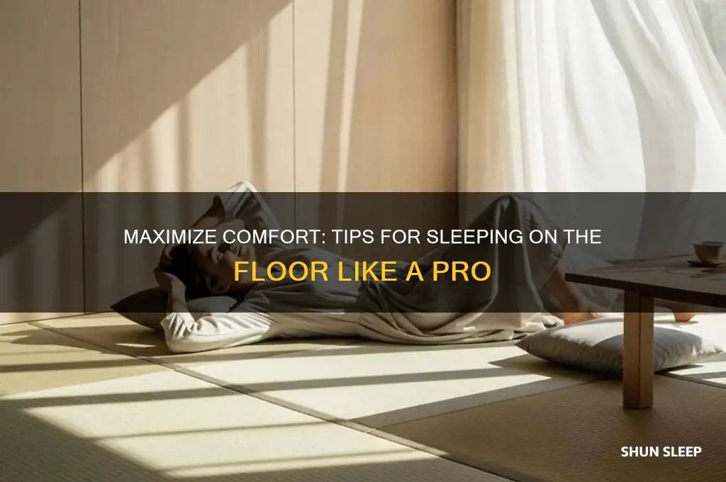 how to get the most comfort sleeping on the floor