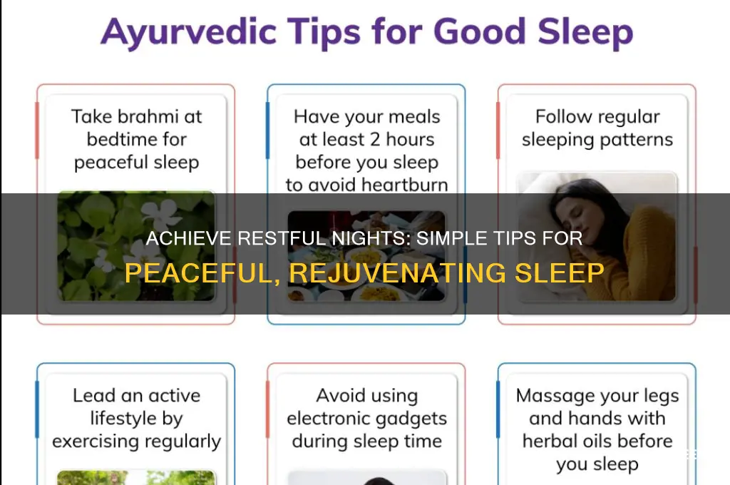 how to get the most peaceful sleep