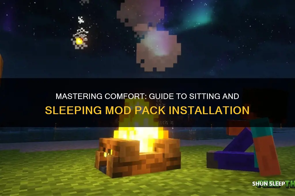 how to get the sitting and sleeping mod pack
