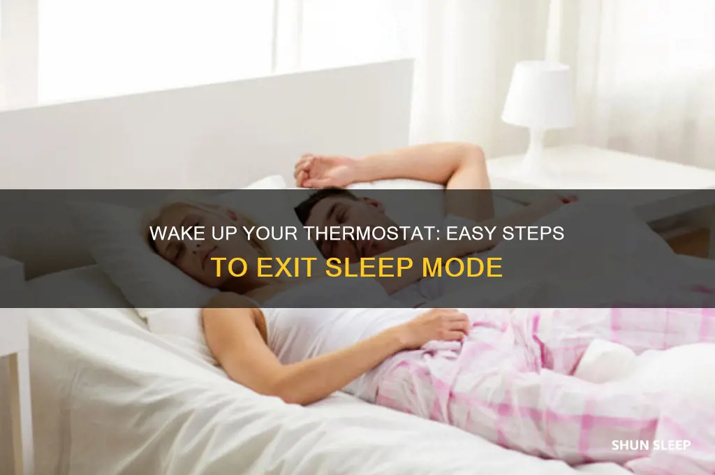 how to get thermostat off sleep mode
