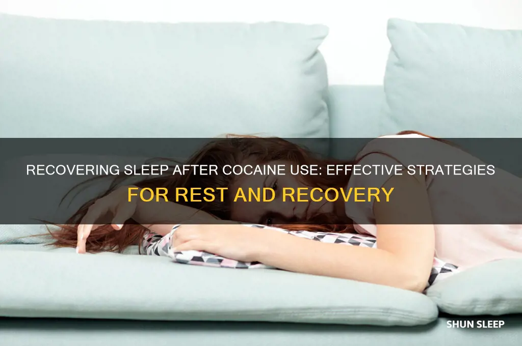 how to get to sleep after cocaine