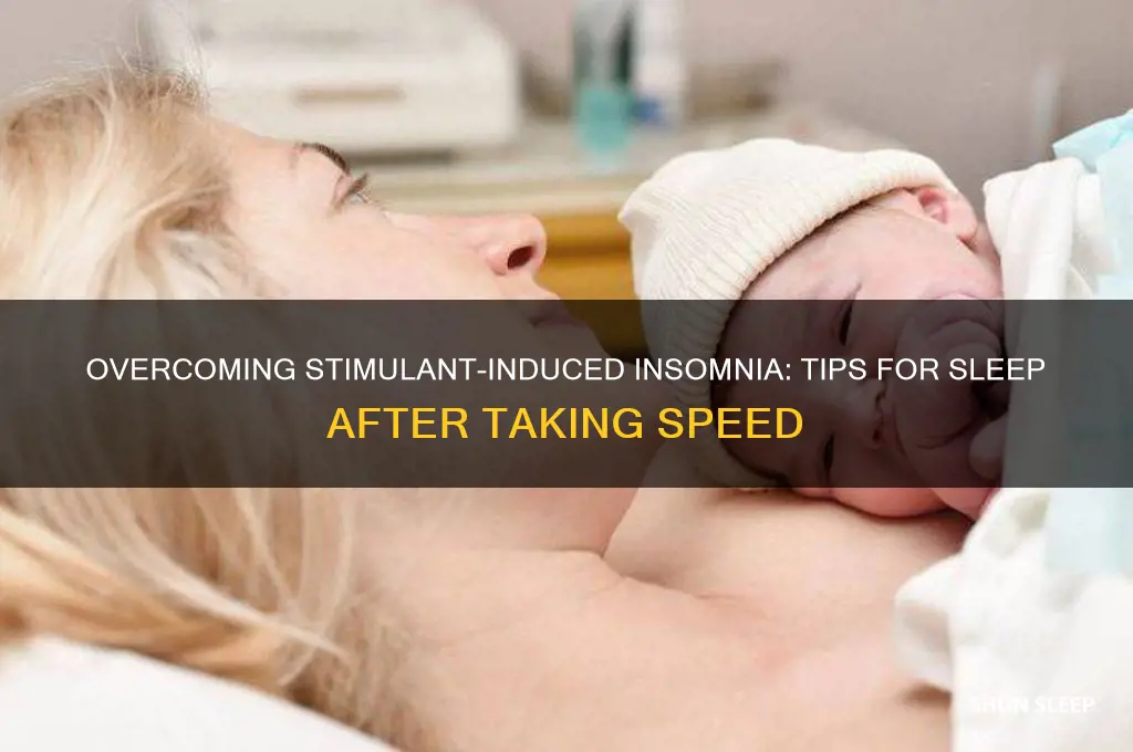 how to get to sleep after taking speed