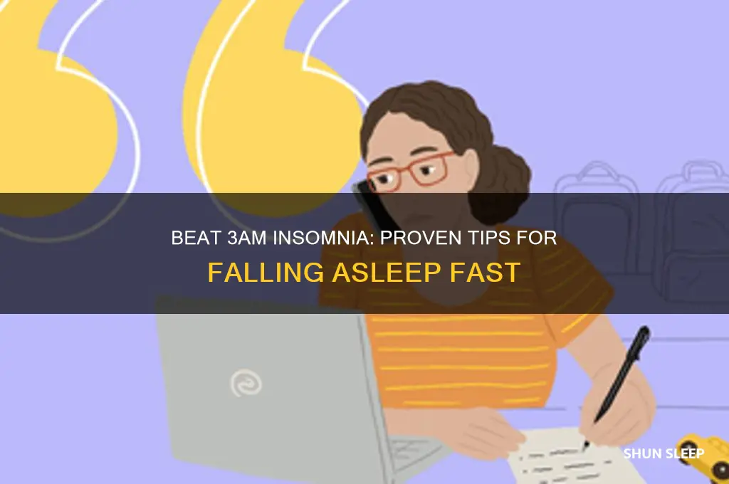 how to get to sleep at 3am