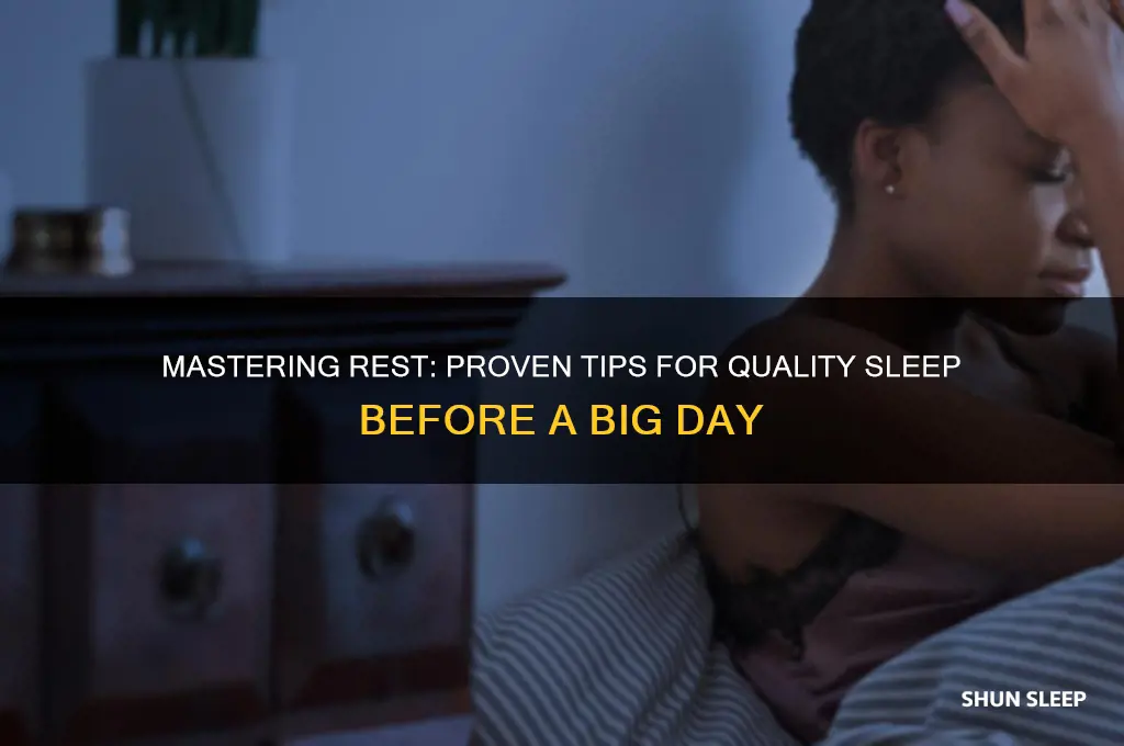 how to get to sleep before a big day