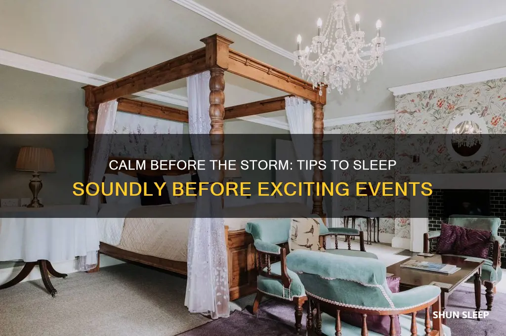 how to get to sleep before an exciting event