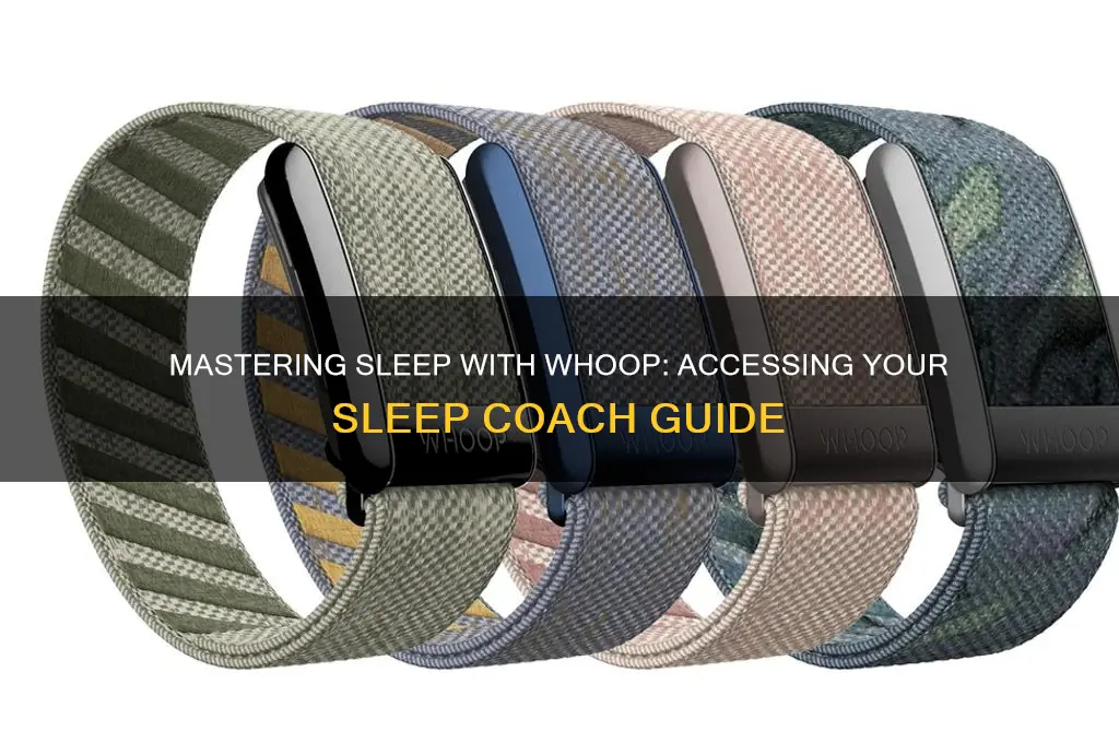 how to get to sleep coach on whoop