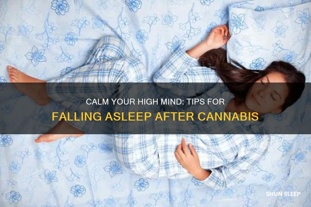 how to get to sleep when high