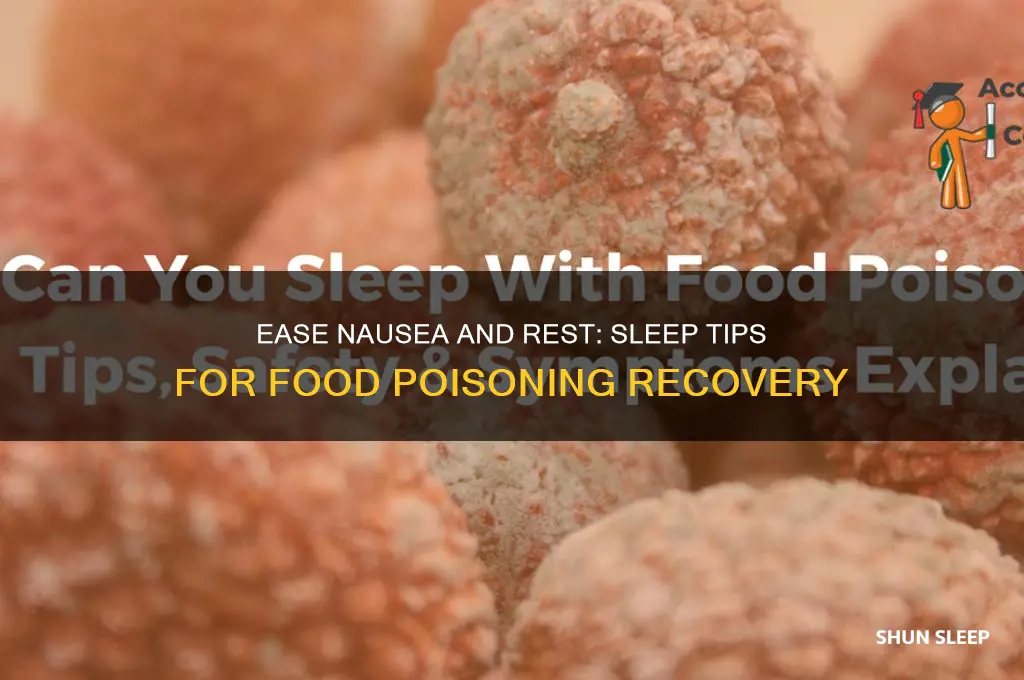 how to get to sleep when you have food poisoning