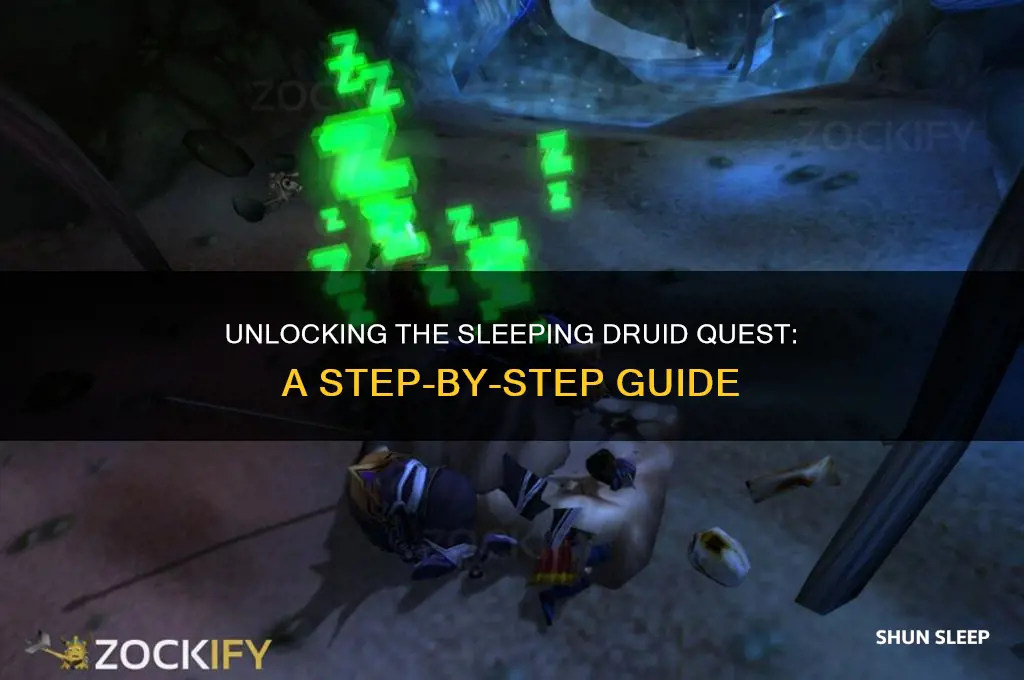 how to get to the sleeping druid quest