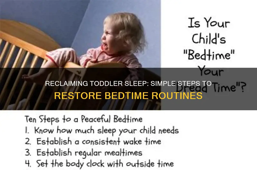 how to get toddler back into sleep routine