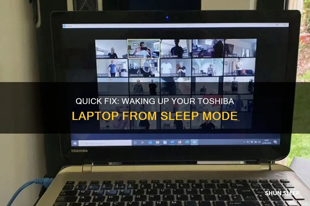 how to get toshiba laptop out of sleep mode