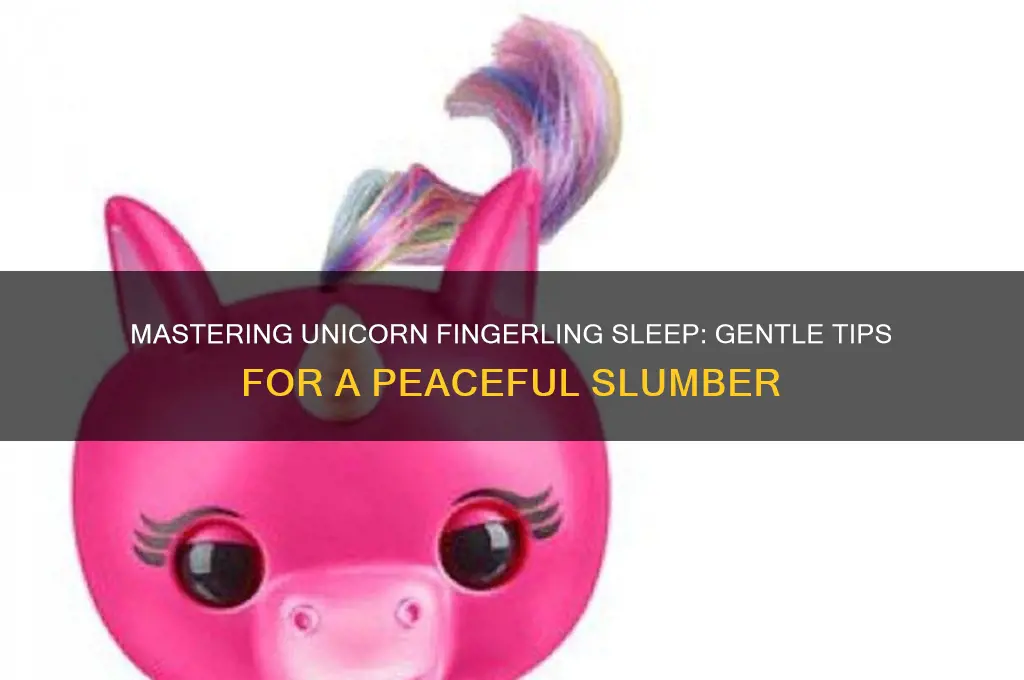 how to get unicorn fingerling to sleep
