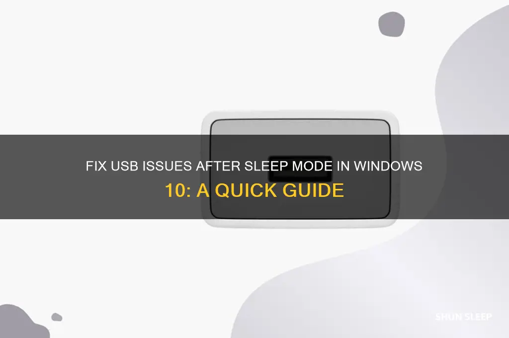 how to get up usb after sleep in win 10