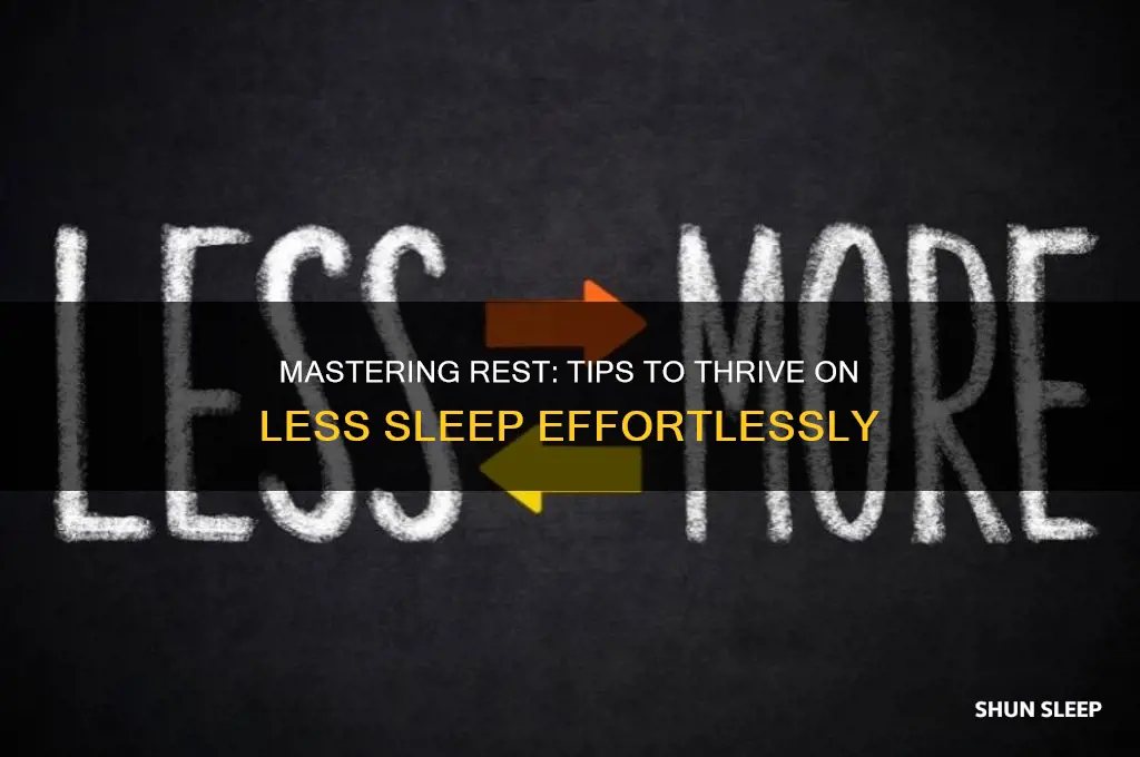 how to get used to getting less sleep