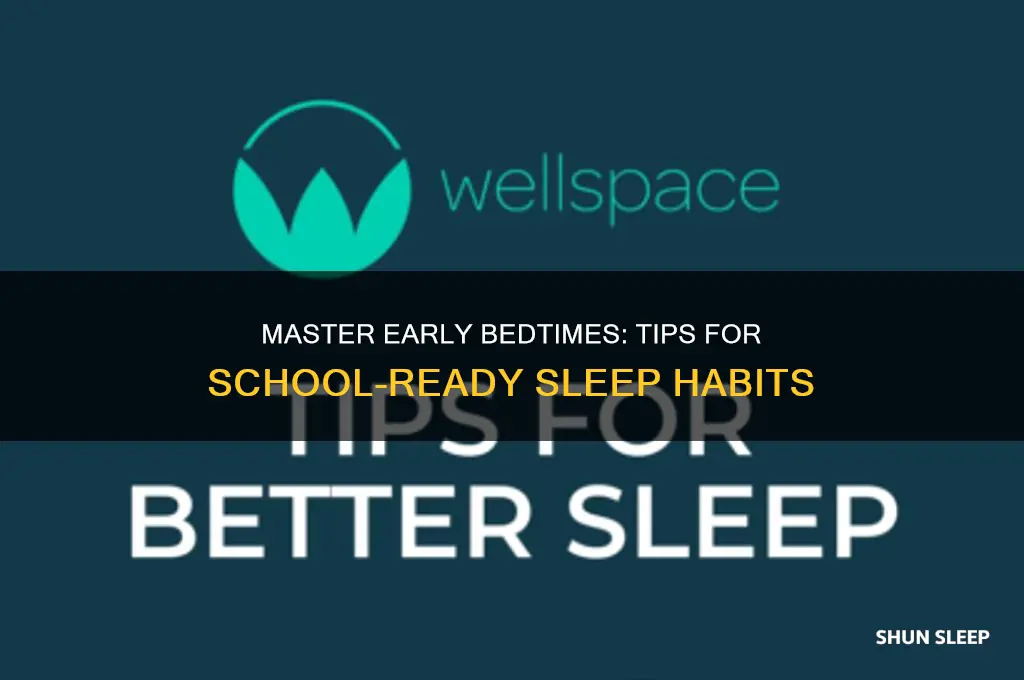 how to get used to sleeping early for school