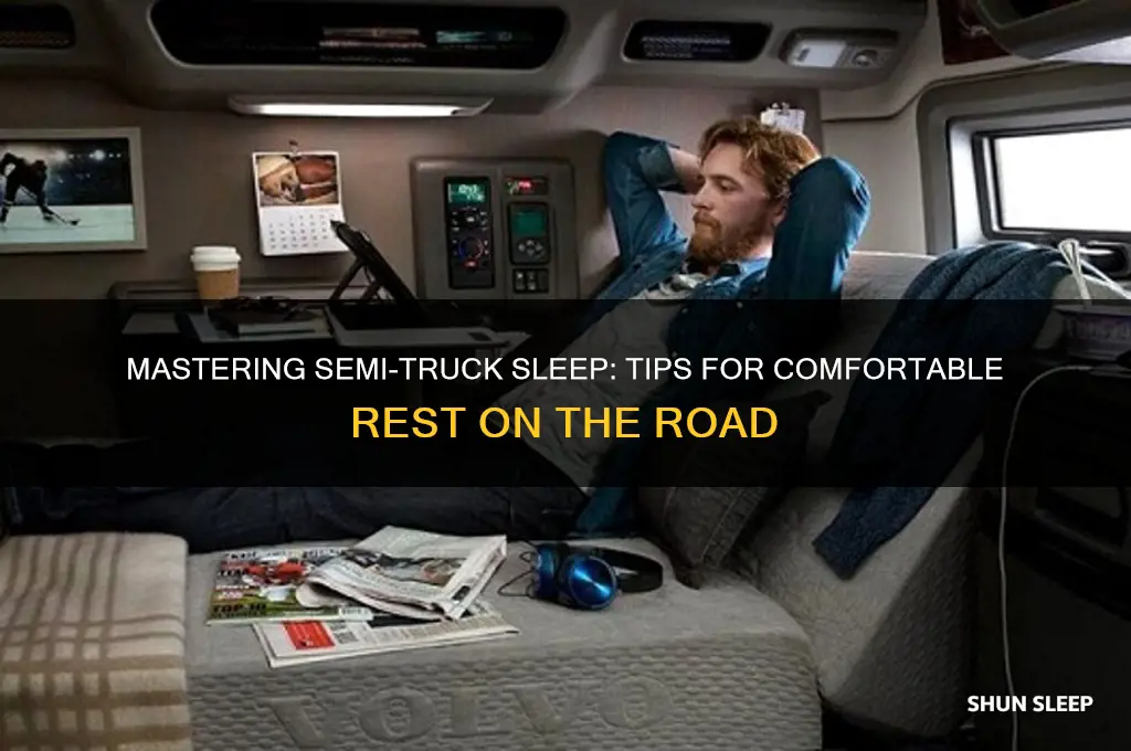 how to get used to sleeping in a semi