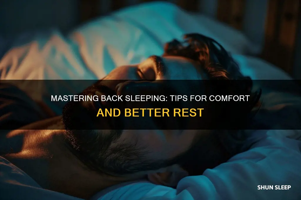 how to get used to sleeping on your back