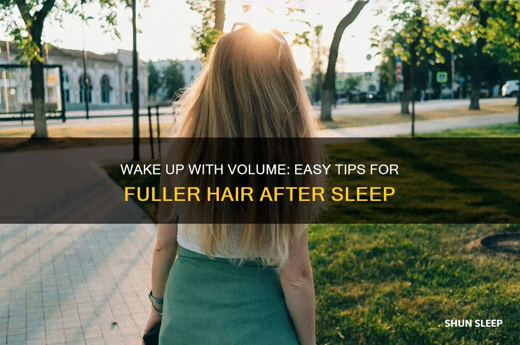 how to get volume in hair after sleeping