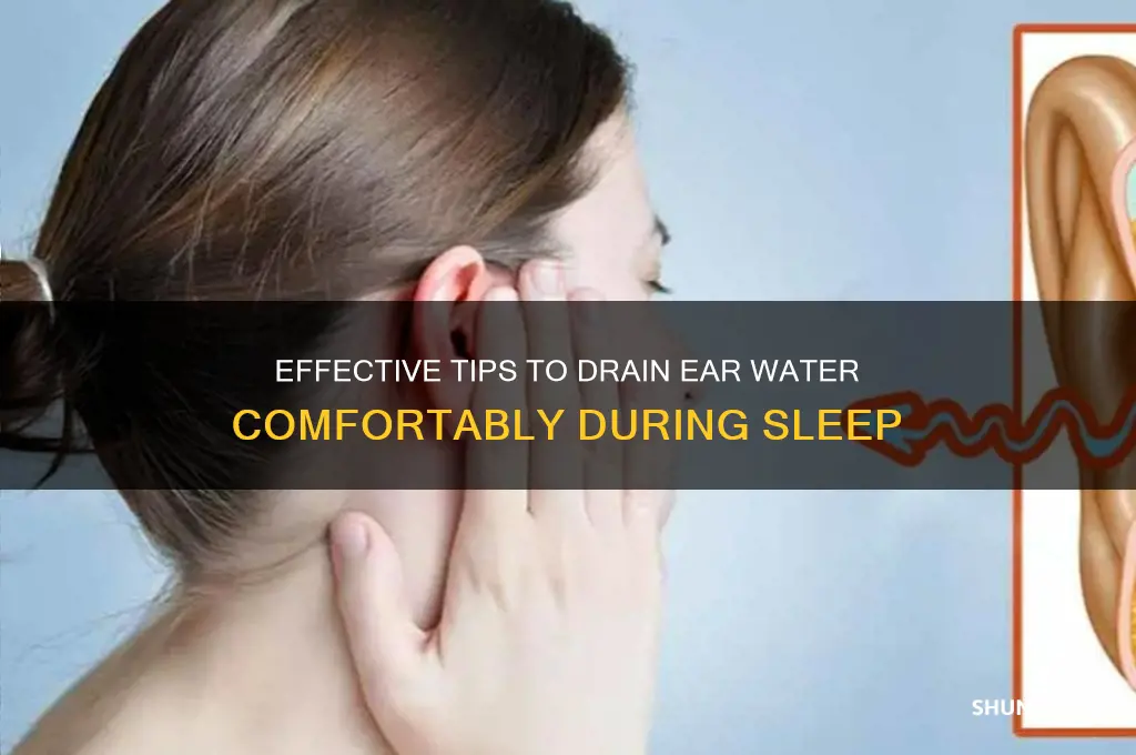 how to get water out of ear while sleeping