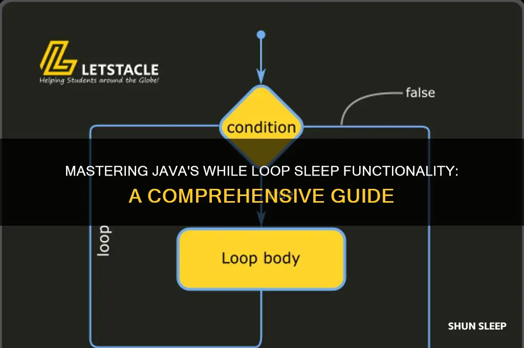 how to get while loop to sleep java
