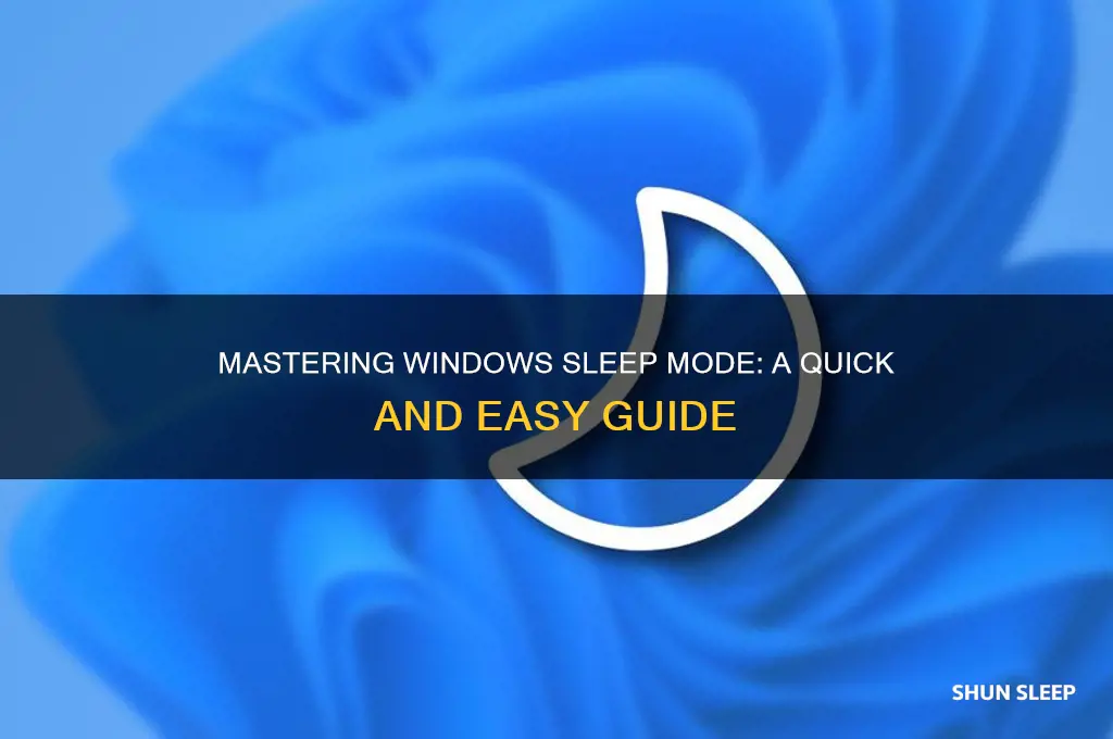 how to get window to sleep