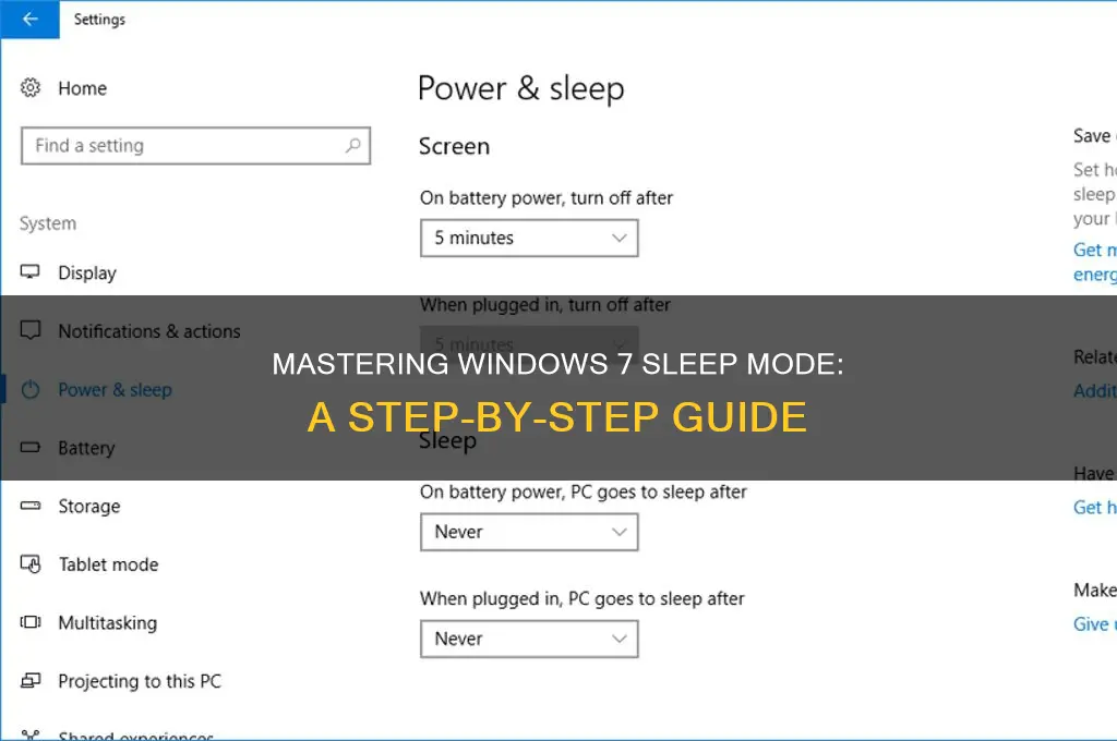 how to get windows 7 to go to sleep