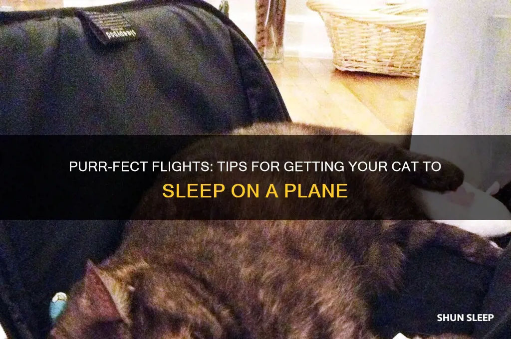 how to get your cat to sleep on a plane